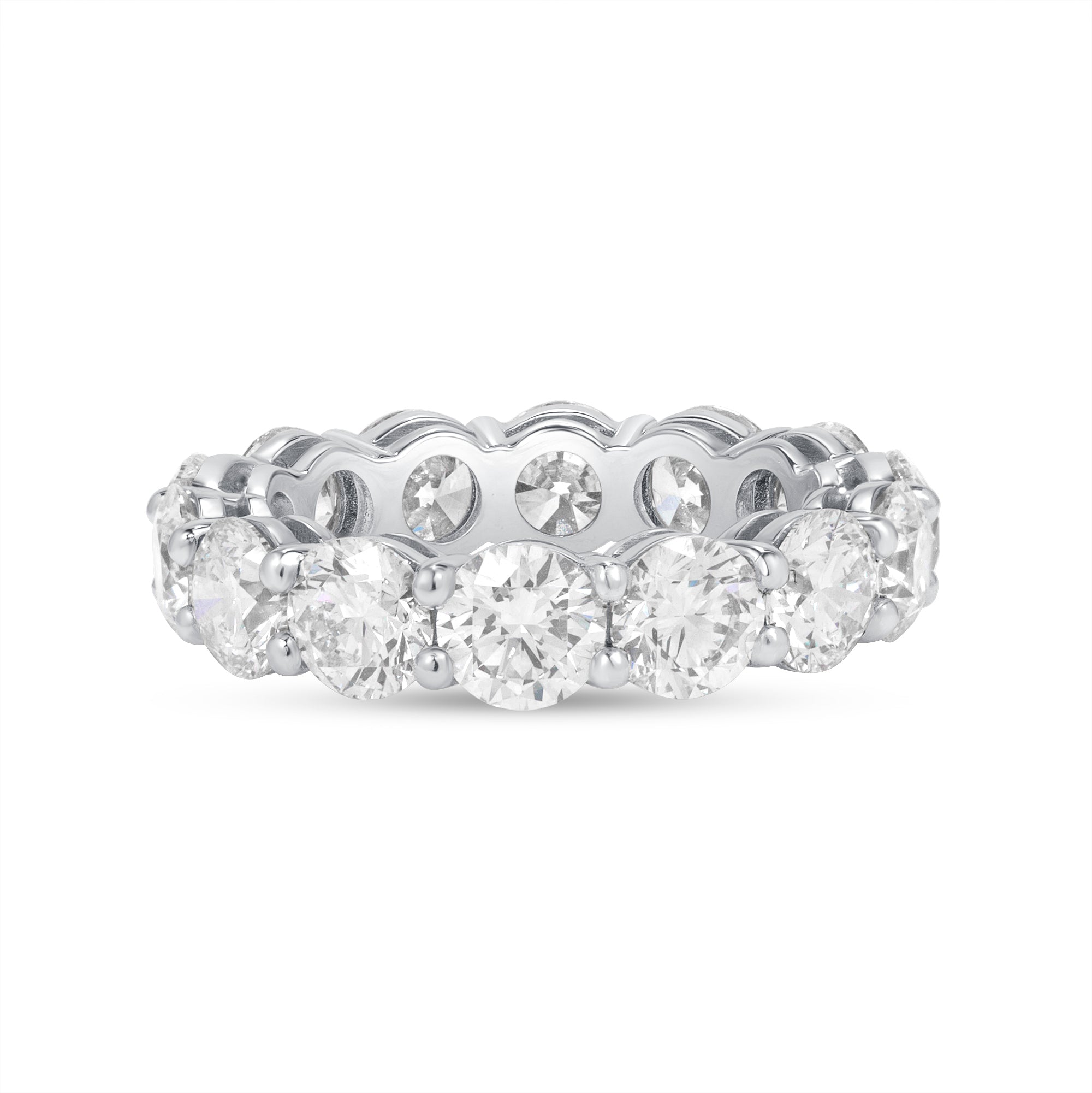 7.17ct Round Brilliant Cut Diamond Platinum Eternity Band