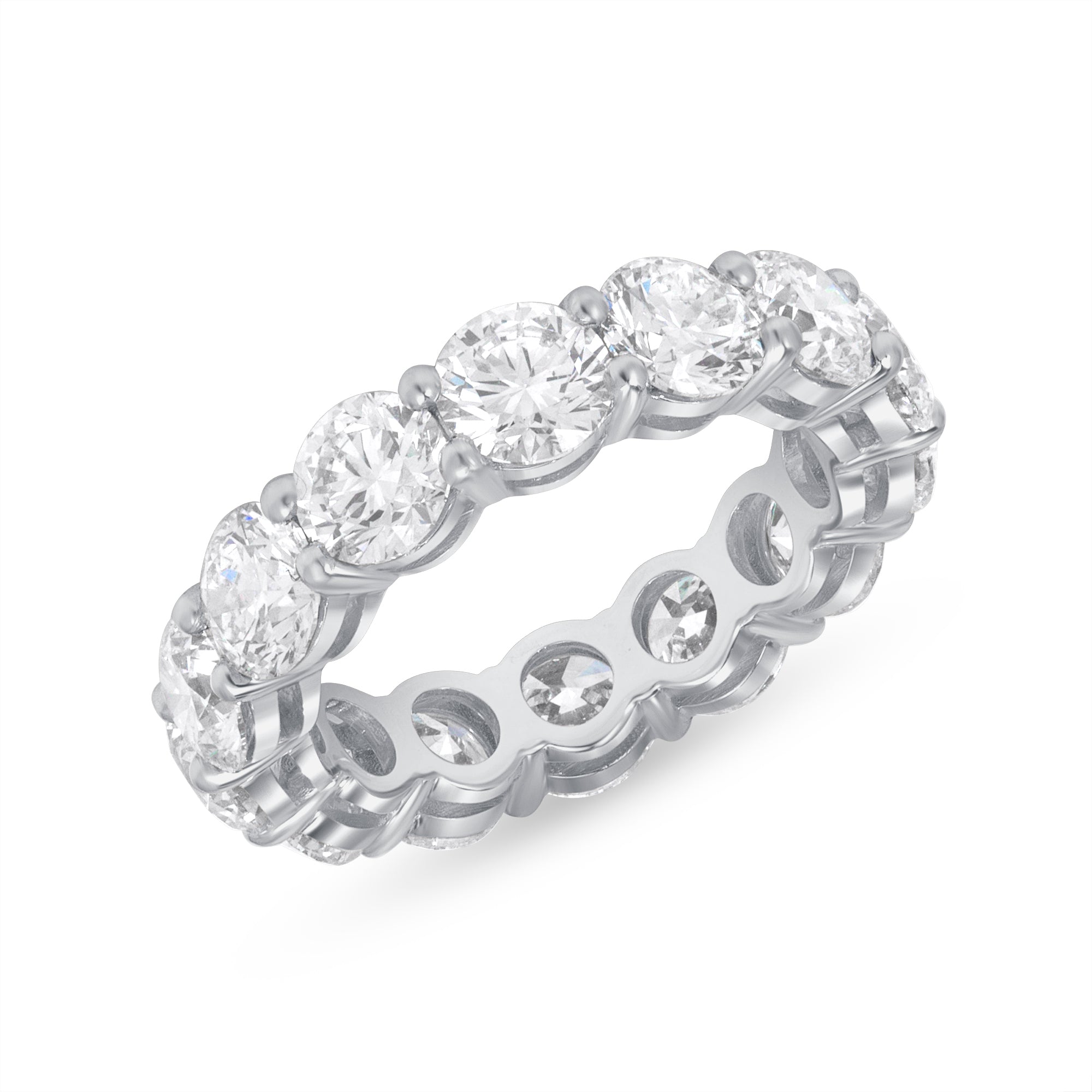 7.17ct Round Brilliant Cut Diamond Platinum Eternity Band