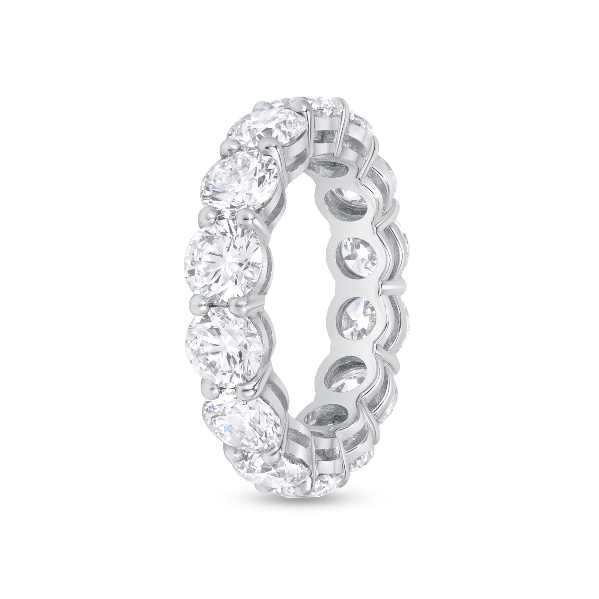 7.17ct Round Brilliant Cut Diamond Platinum Eternity Band