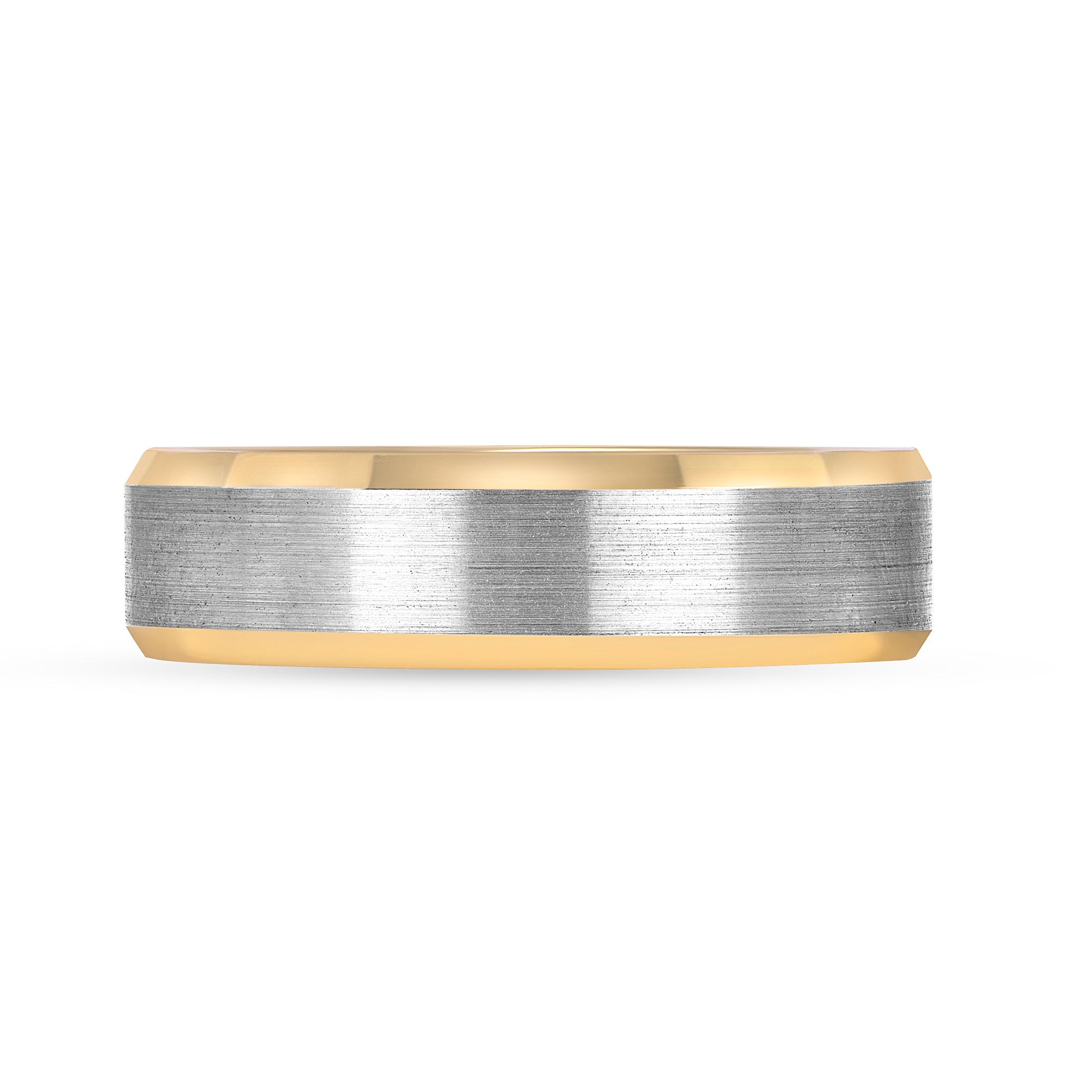 Men’s Two-Tone Wedding Band in 18K Yellow and White Gold