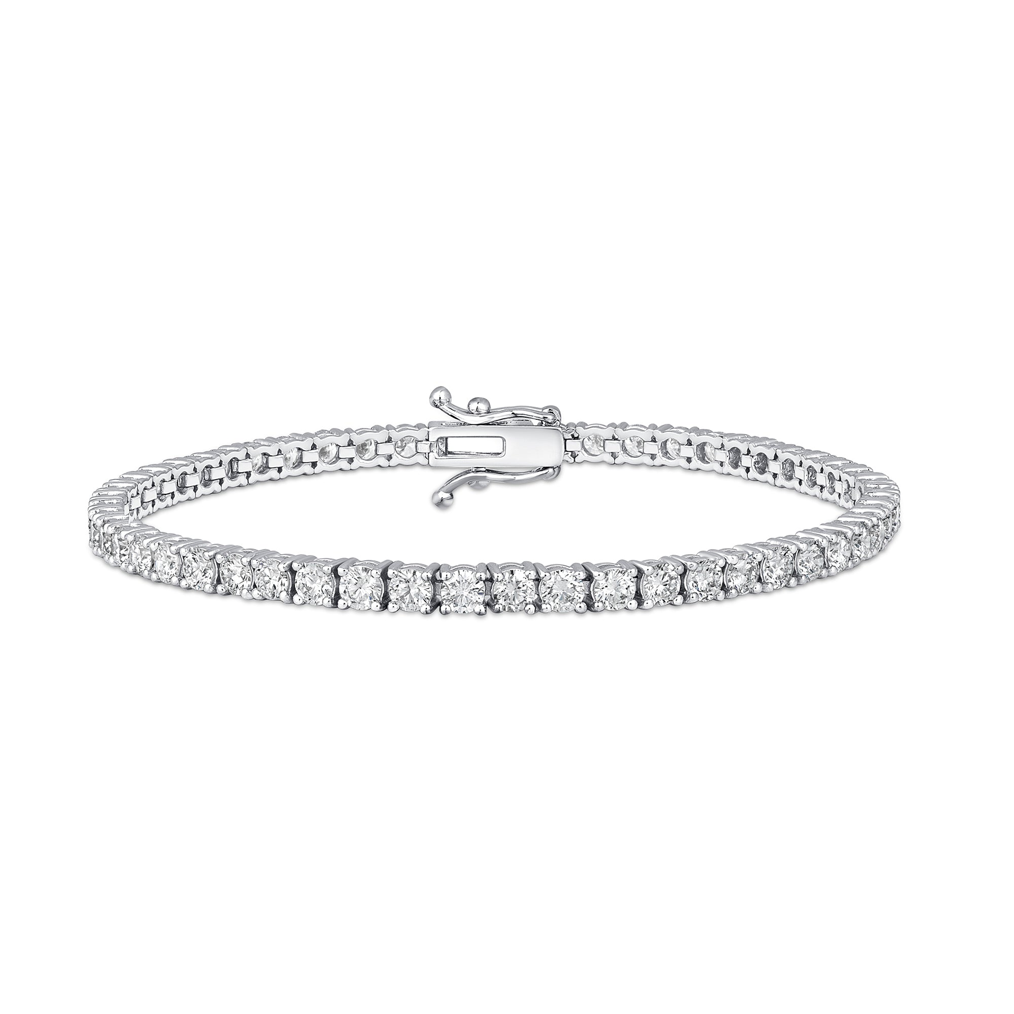 5.61 CT Round Cut Diamond Tennis Bracelet in White Gold