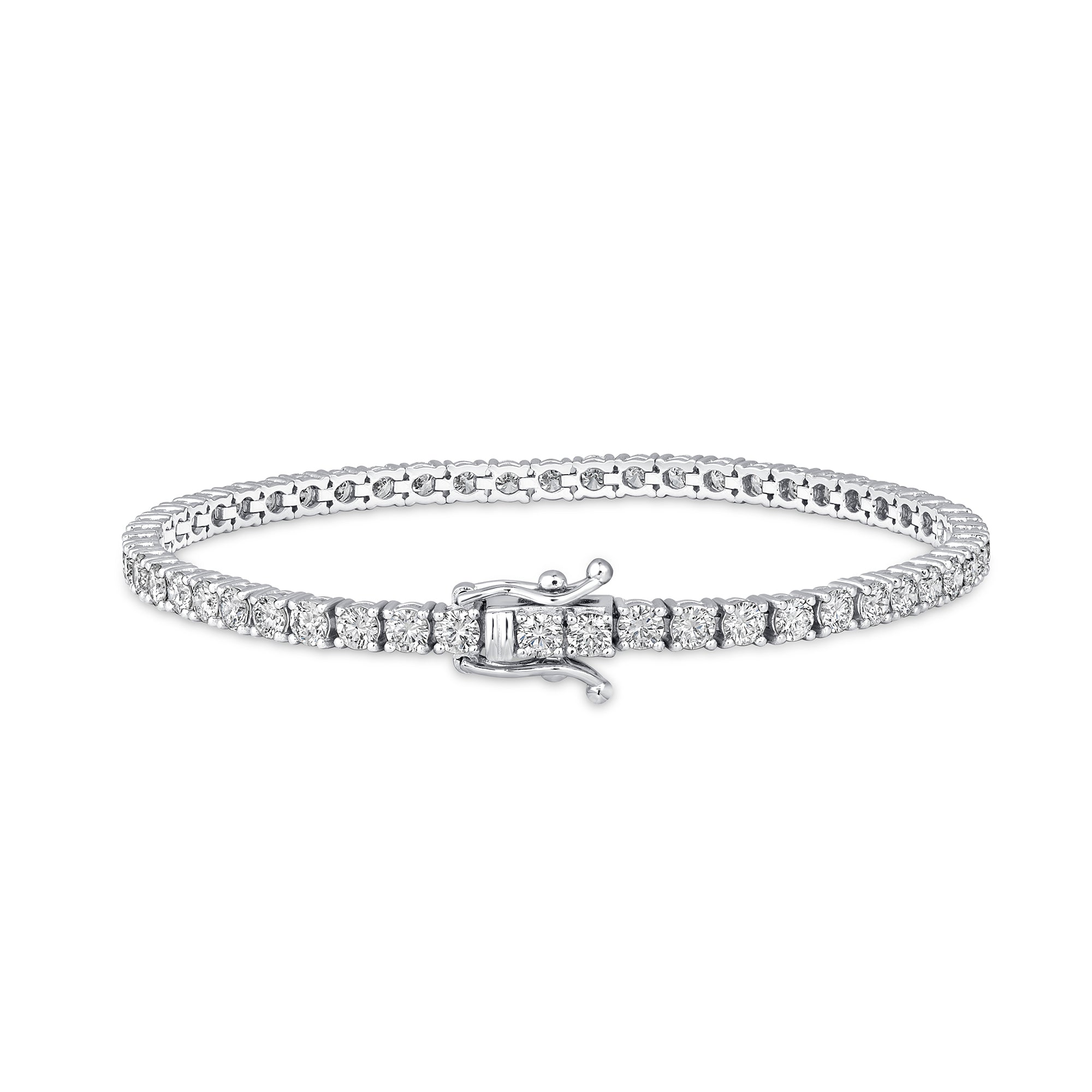 5.61 CT Round Cut Diamond Tennis Bracelet in White Gold