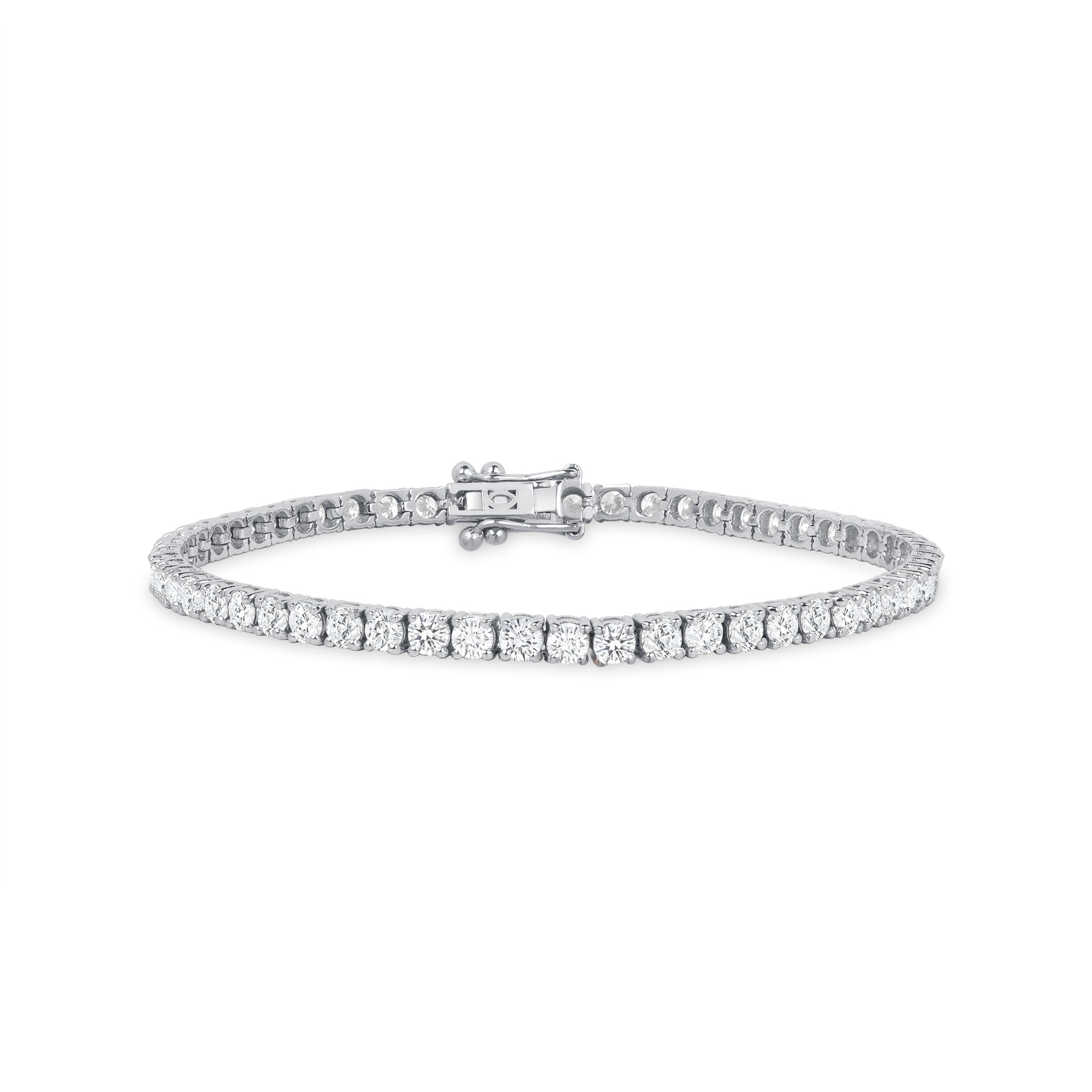 5.13ctw Round Diamond Tennis Bracelet in 14K White Gold