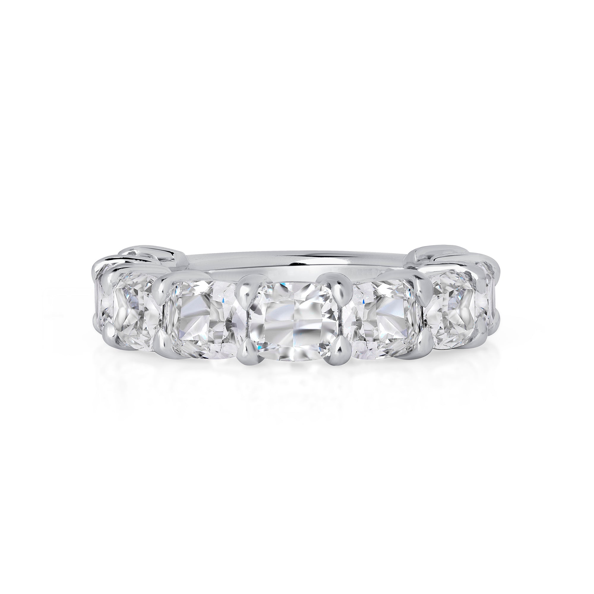 Nine-Stone Cushion-Cut Diamond Band in Platinum