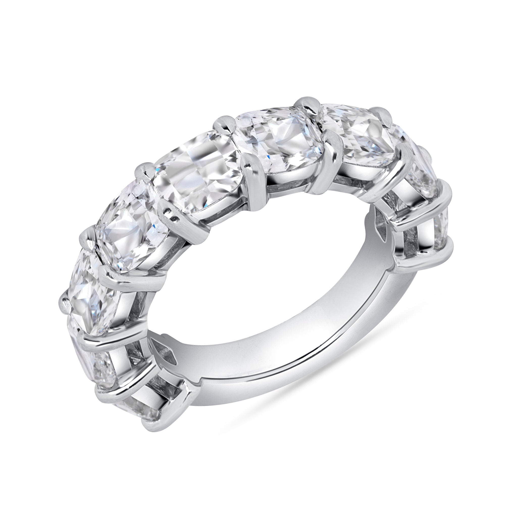 Nine-Stone Cushion-Cut Diamond Band in Platinum