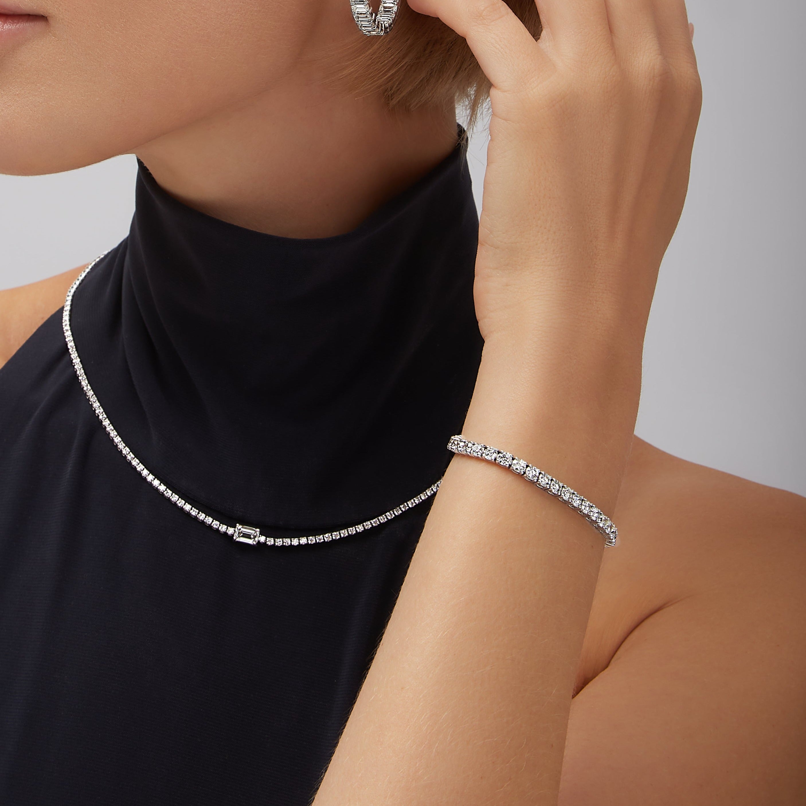 3.06ct. Round Brilliant Diamond Tennis Bracelet in 18K White Gold