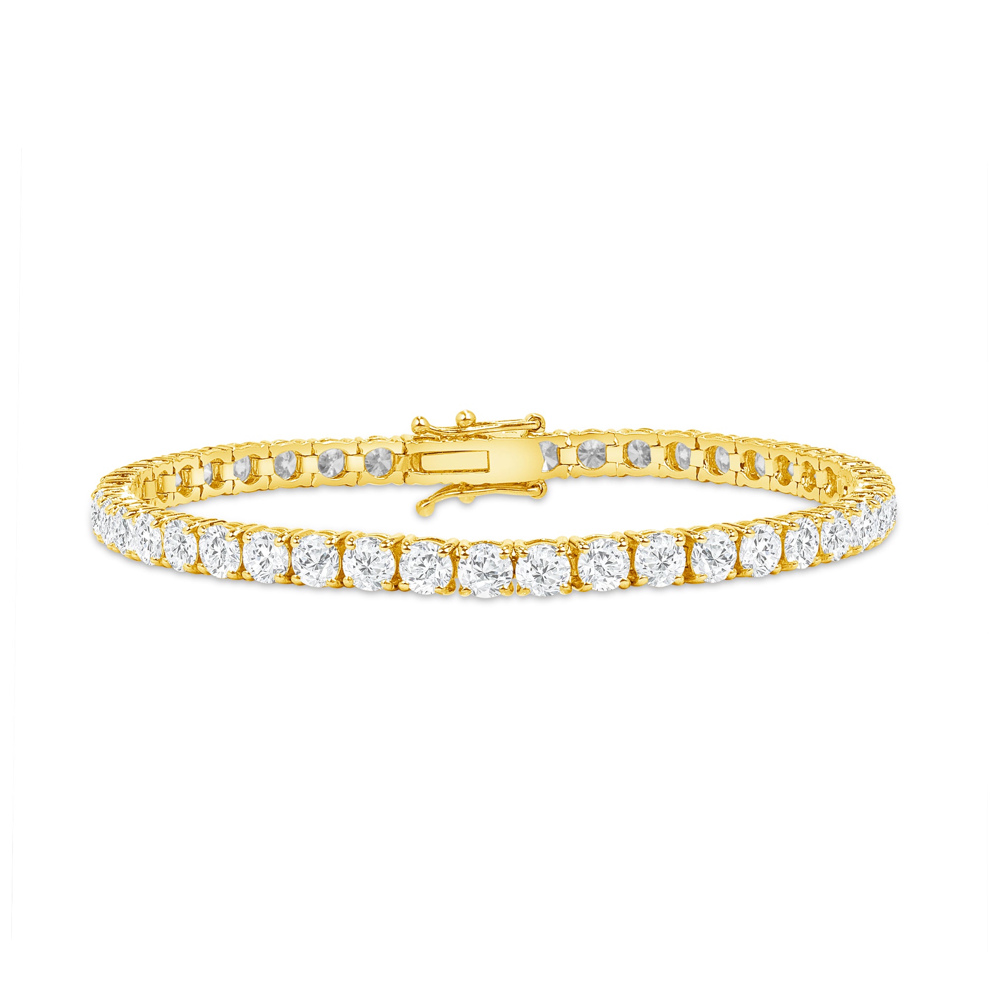 8.75ctw Round Brilliant Cut Diamond Tennis Bracelet in 18K Yellow Gold