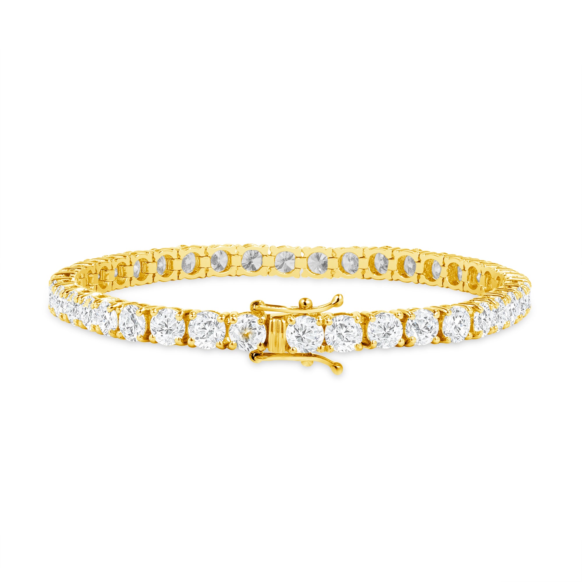 11.08ctw Round Brilliant Cut Diamond Tennis Bracelet in 18K Yellow Gold