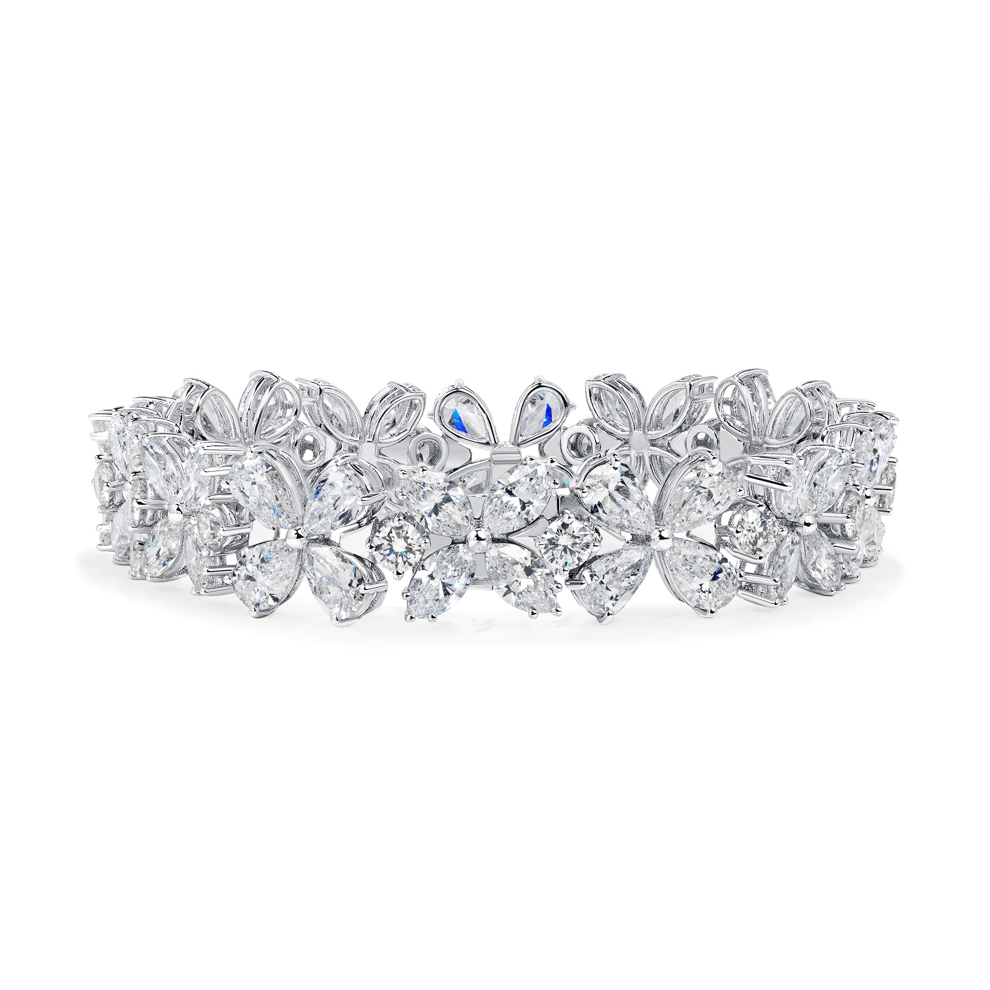 19.56ctw Mixed Cut Diamond Tennis Bracelet in Platinum