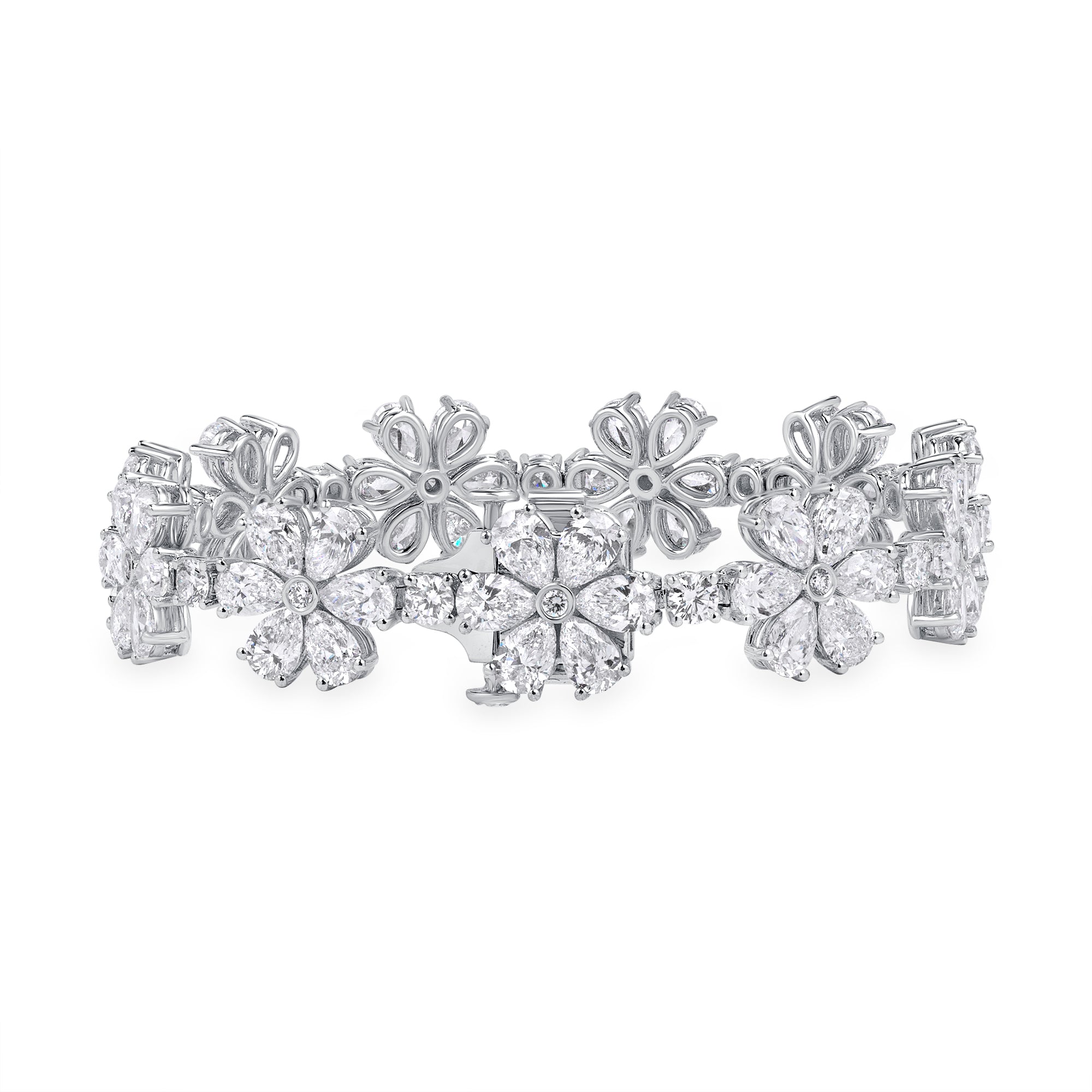 16.78ctw Mixed Cut Diamond Tennis Bracelet in 18K White Gold