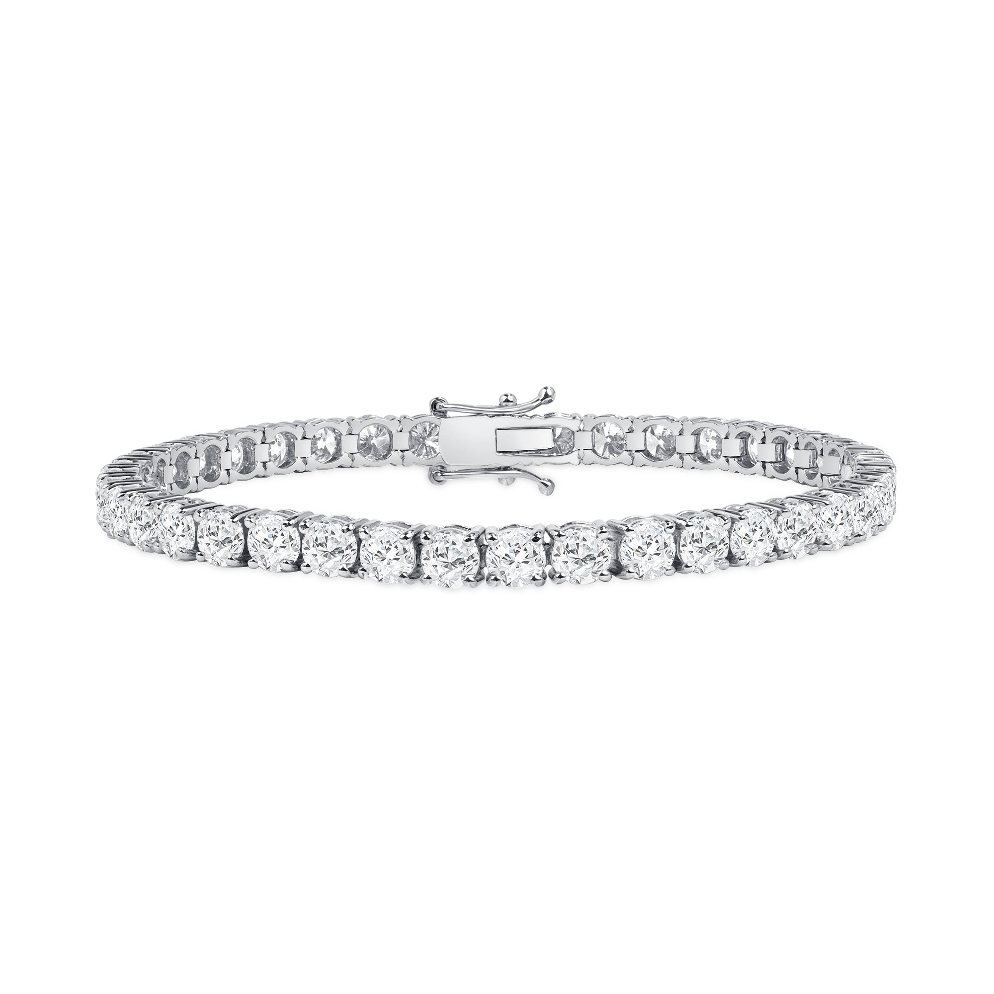 12.23ctw Round Brilliant Cut Diamond Tennis Bracelet in 18K White Gold