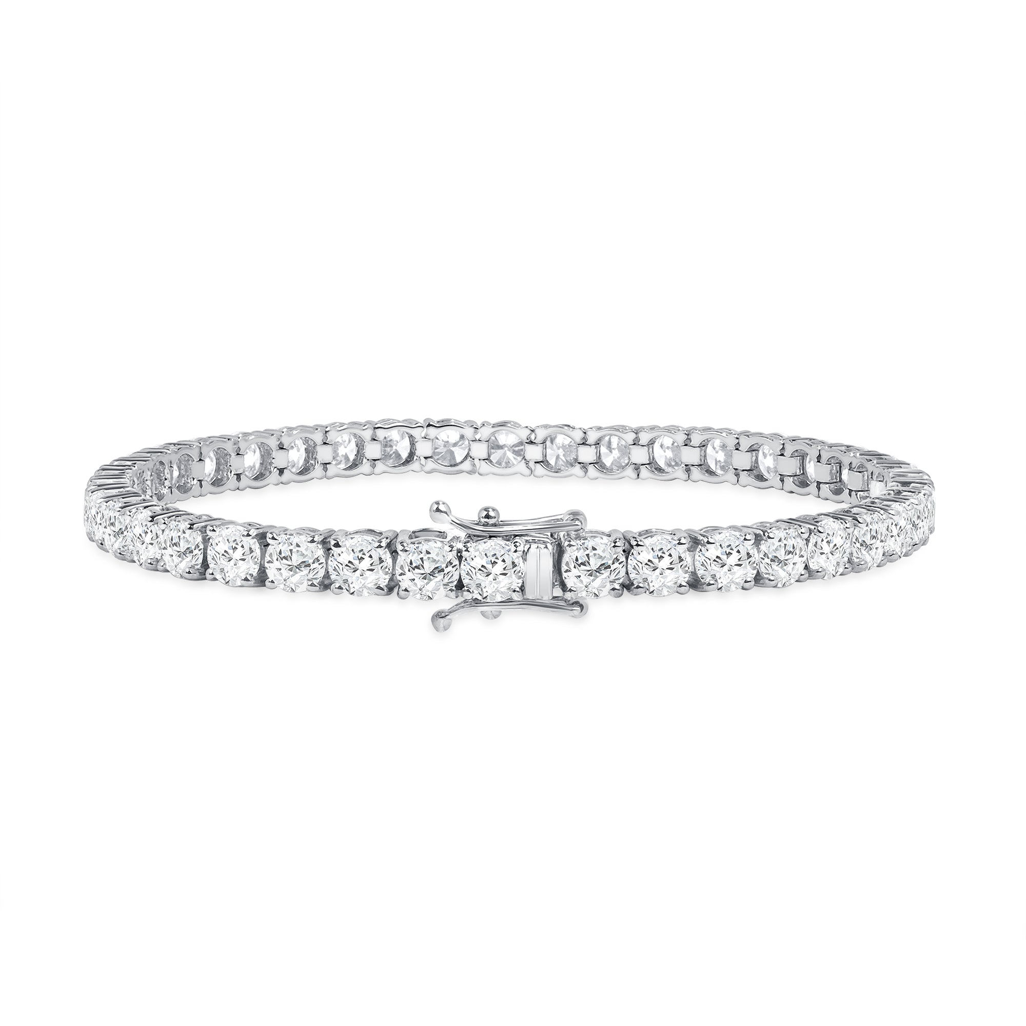 12.23ctw Round Brilliant Cut Diamond Tennis Bracelet in 18K White Gold