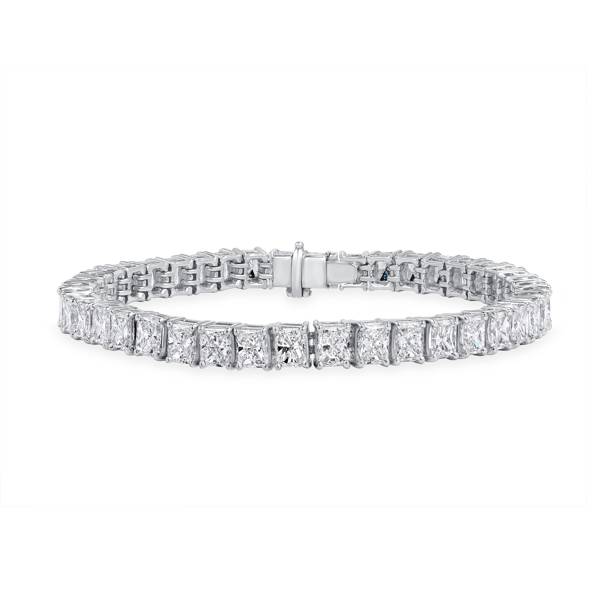 14.45ctw Radiant Cut Diamond Tennis Bracelet in Platinum