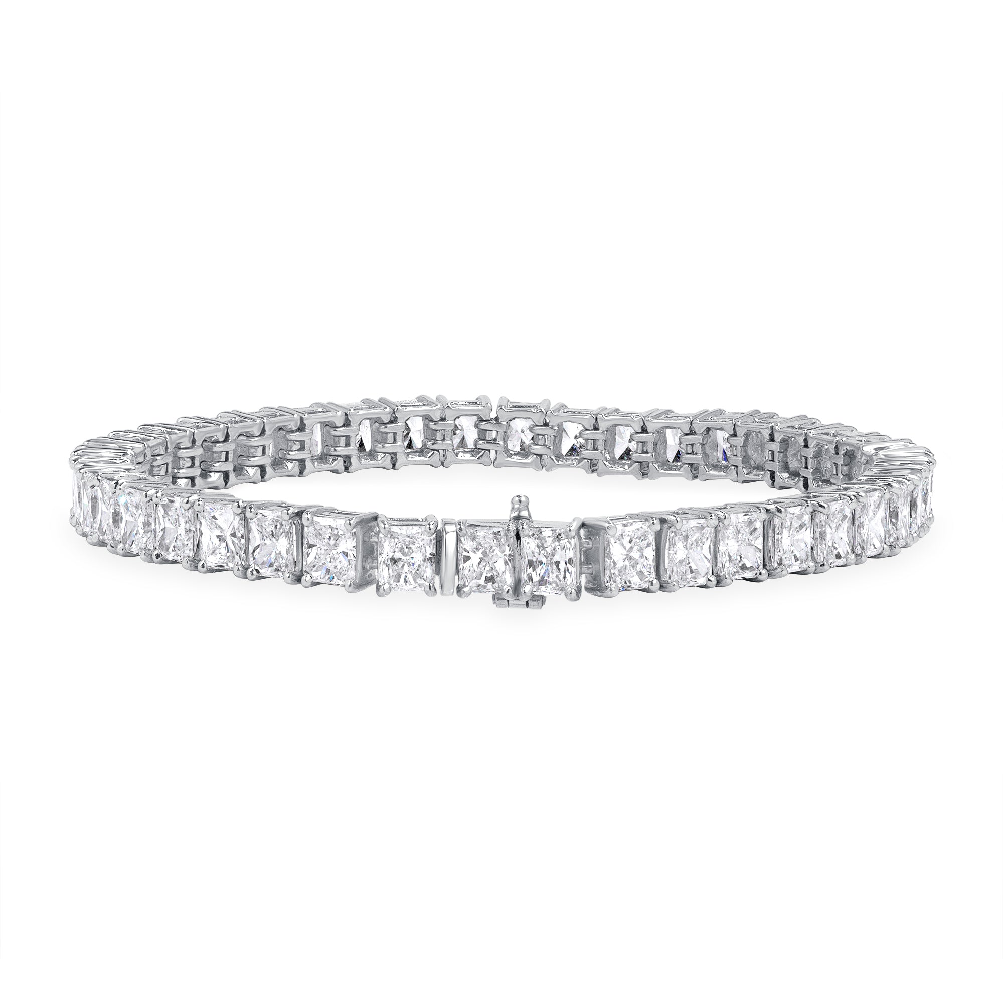 14.45ctw Radiant Cut Diamond Tennis Bracelet in Platinum