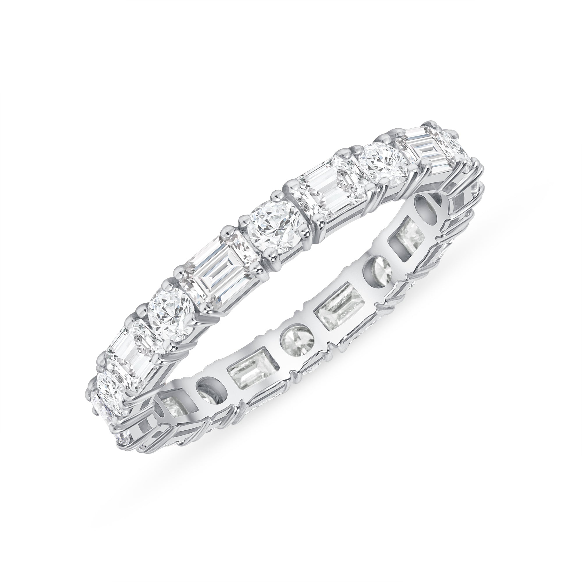 2.07ct Fancy Cut Diamond Platinum Eternity Band