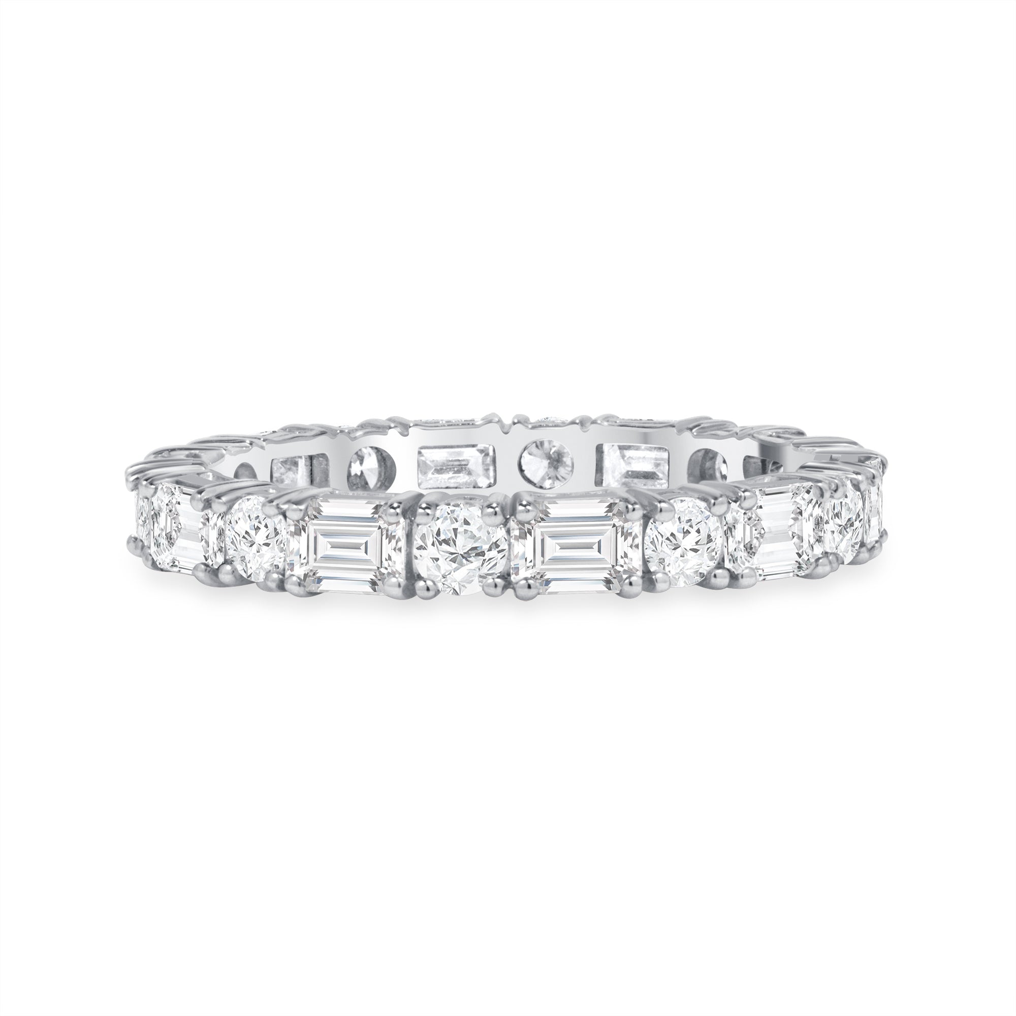 2.07ct Fancy Cut Diamond Platinum Eternity Band
