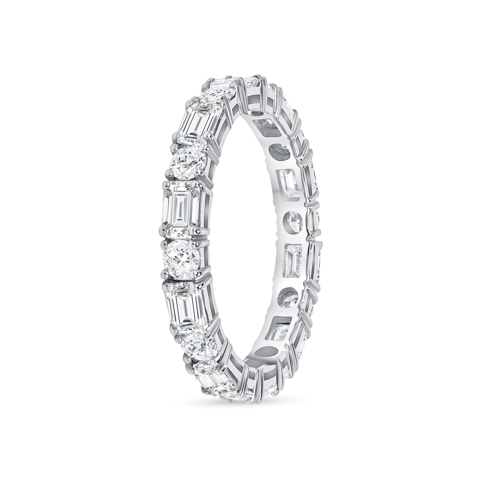 2.07ct Fancy Cut Diamond Platinum Eternity Band