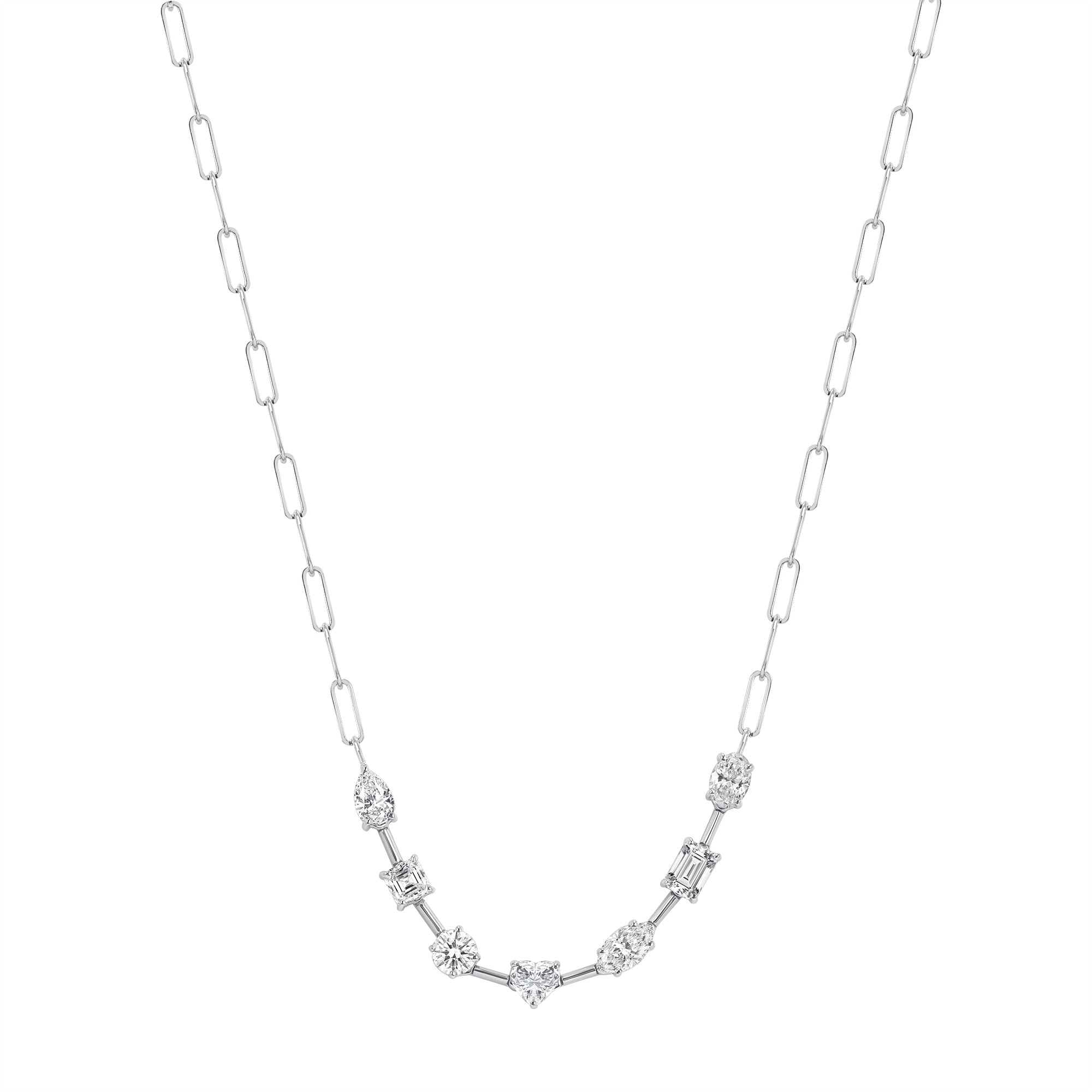 1.73ct. Fancy Shape Diamond Necklace in 18K White Gold