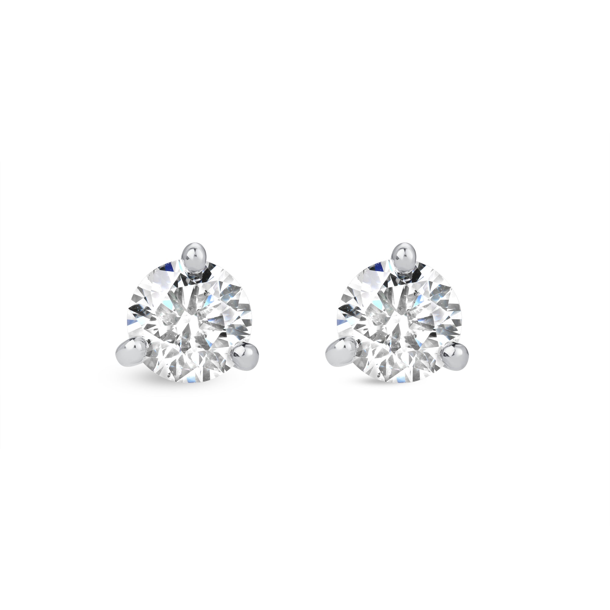 2ctw Round Diamond Stud Earrings in 14K White Gold