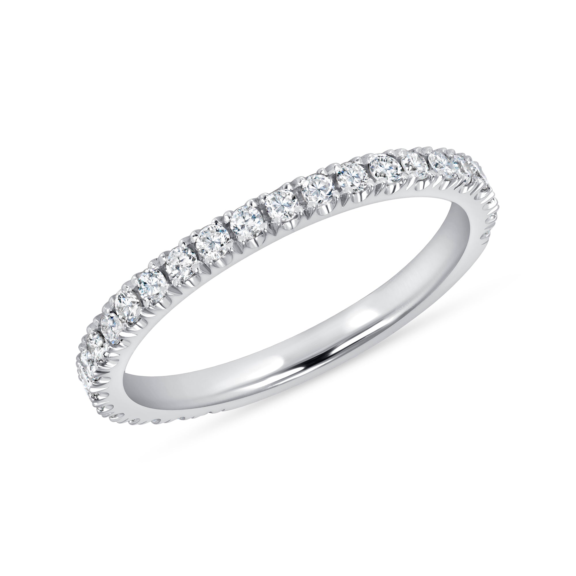 Round Brilliant Diamond Eternity Band in Platinum