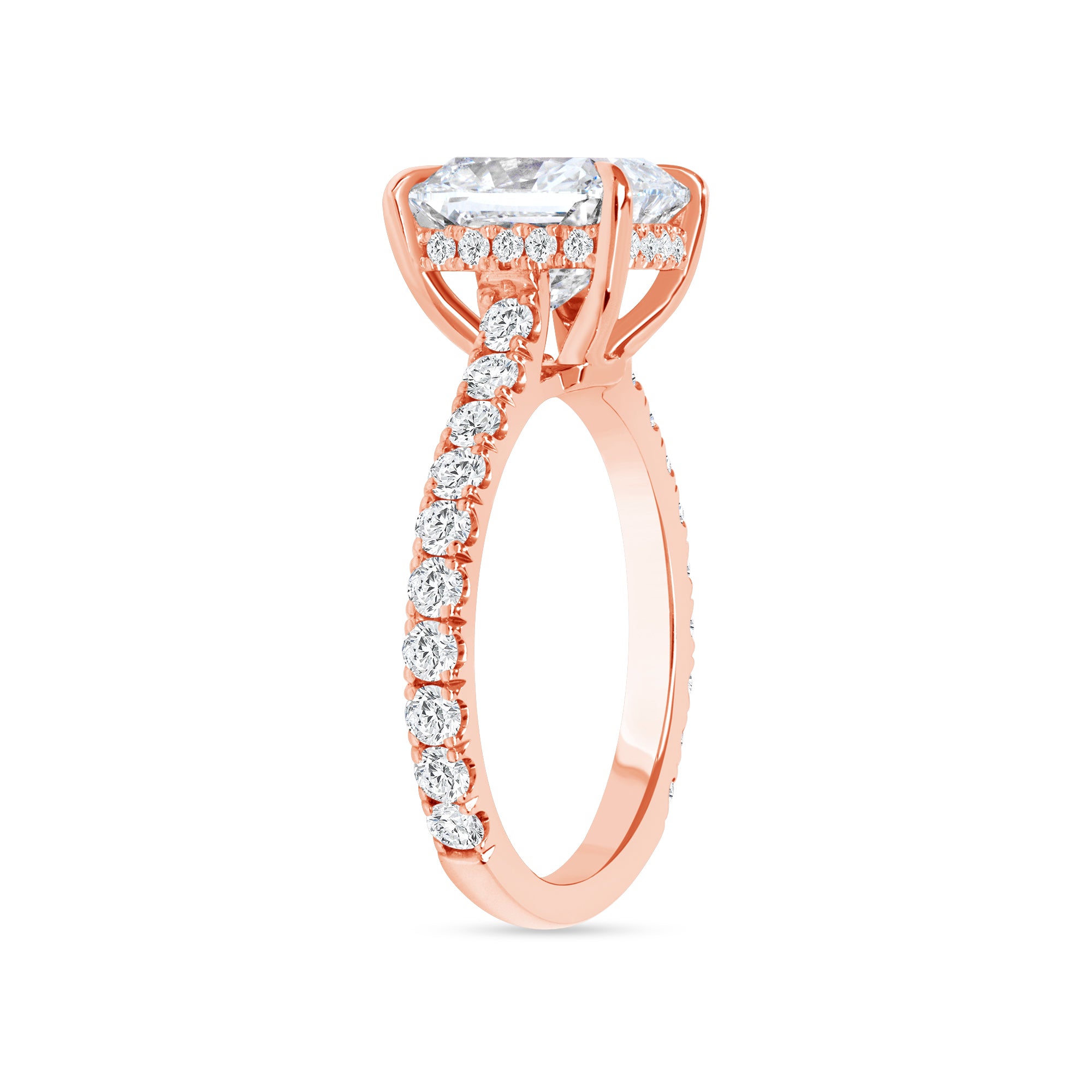 2.22ct Cushion Cut Diamond Engagement Ring in 14k Rose Gold Band, GIA Certified