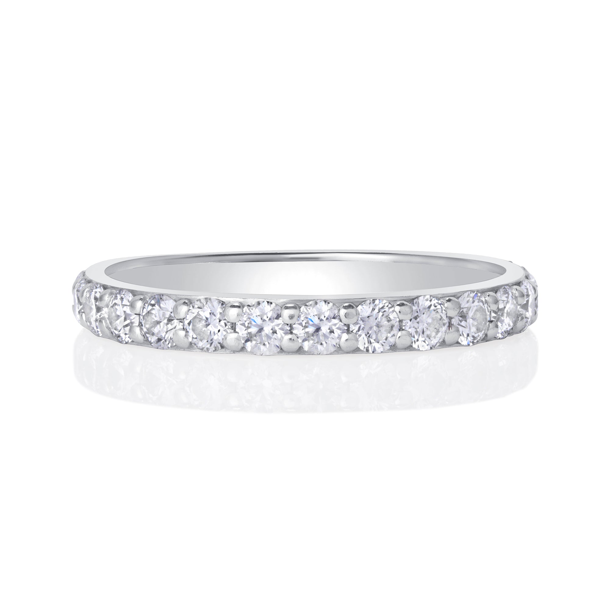 Round Brilliant Cut Diamond Eternity Band in Platinum