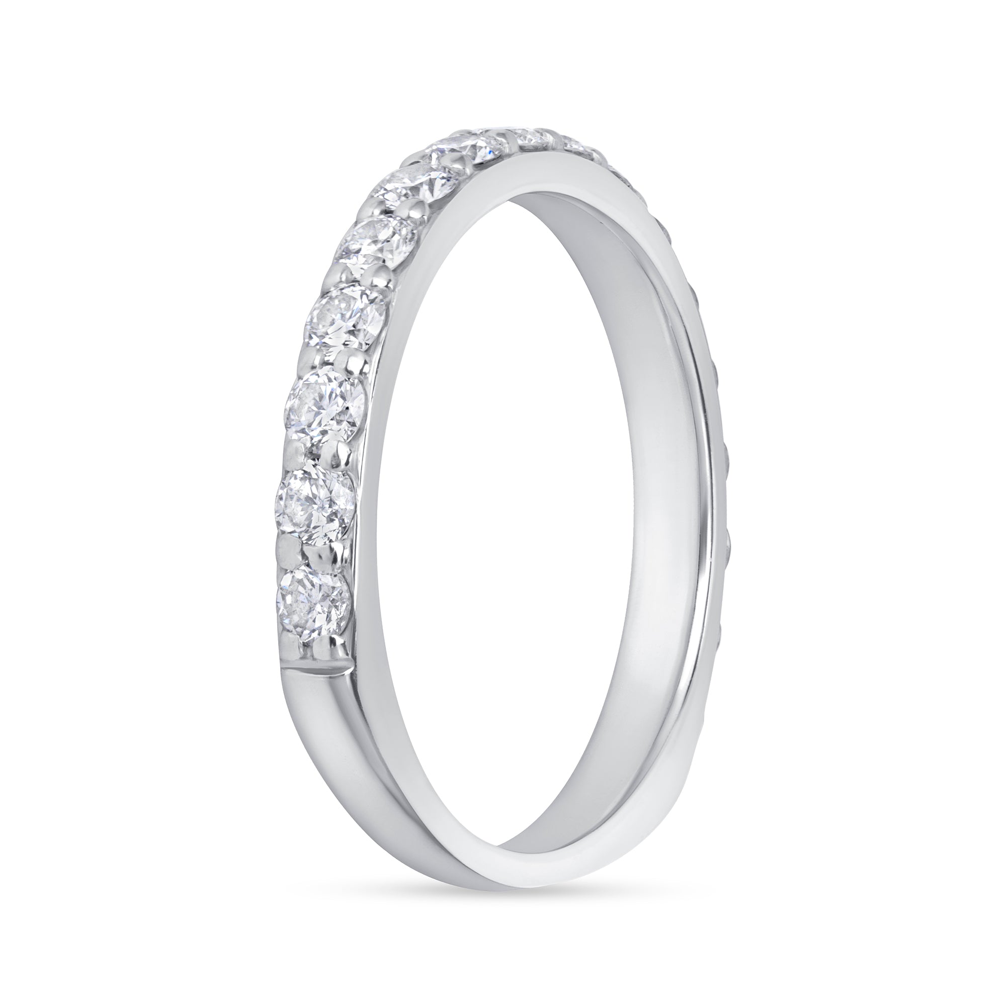 Round Brilliant Cut Diamond Eternity Band in Platinum