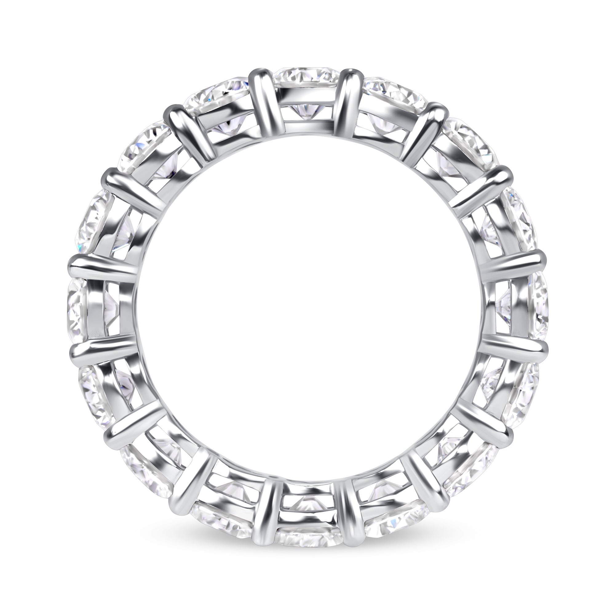 Round Brilliant Diamond Eternity Band in 18K White Gold