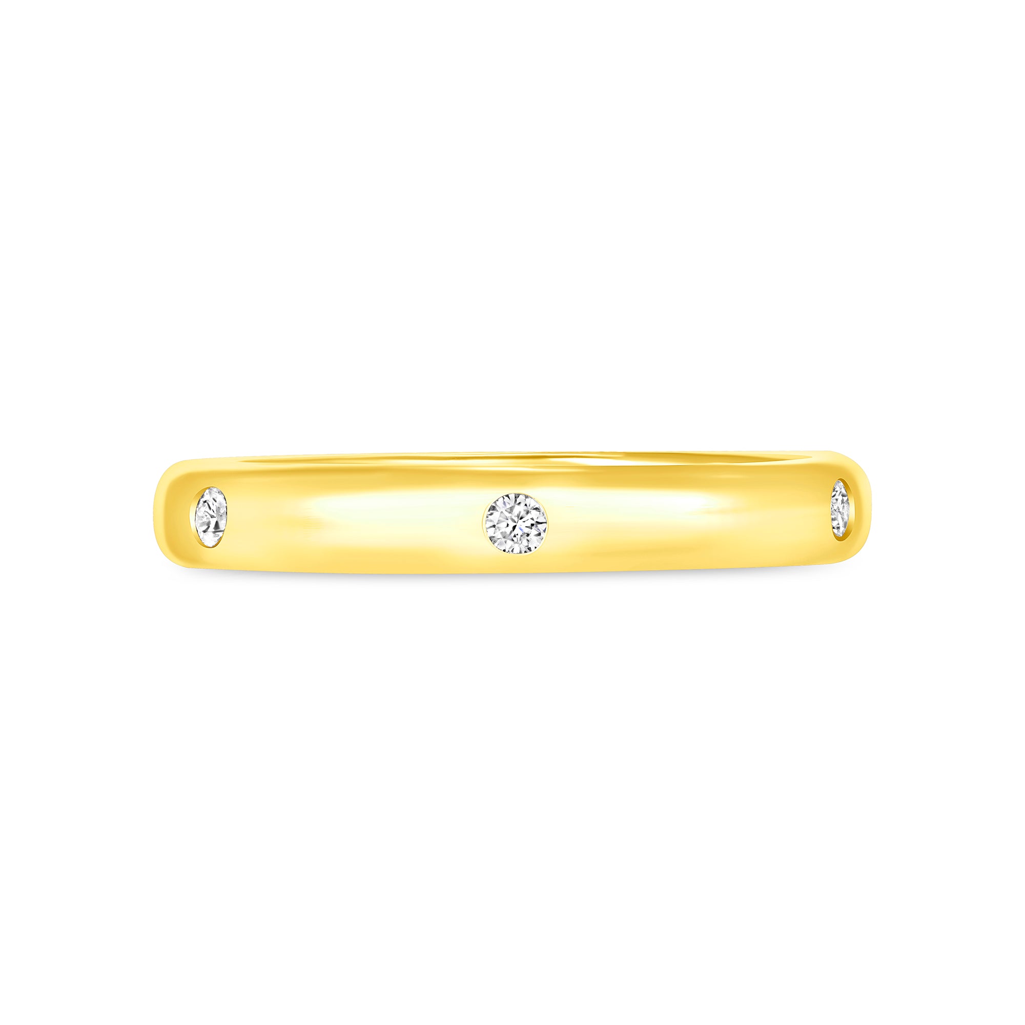 Diamond Station Band in 18K Yellow Gold