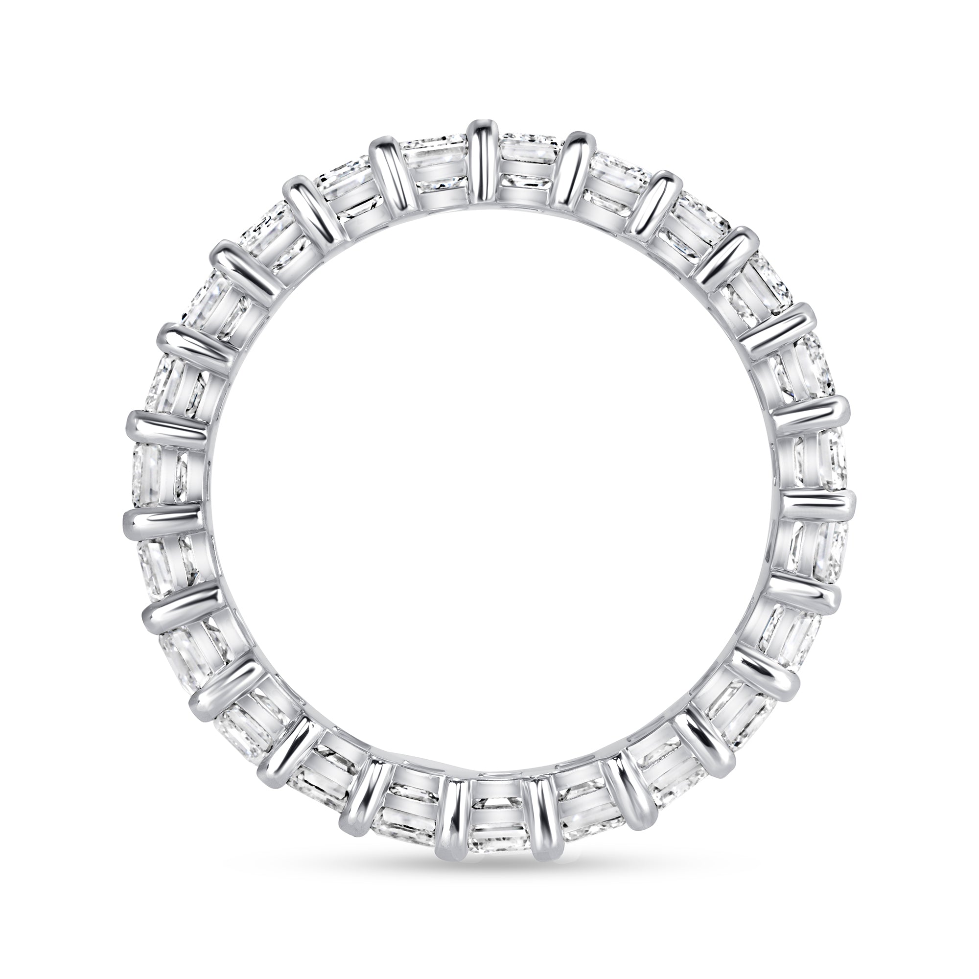 Emerald Cut Diamond Eternity Band in 18K White Gold