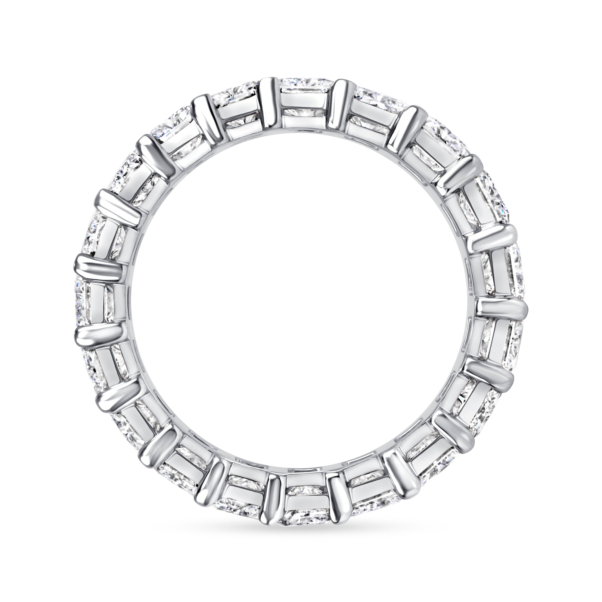 Radiant Cut Diamond Eternity Band in 18K White Gold