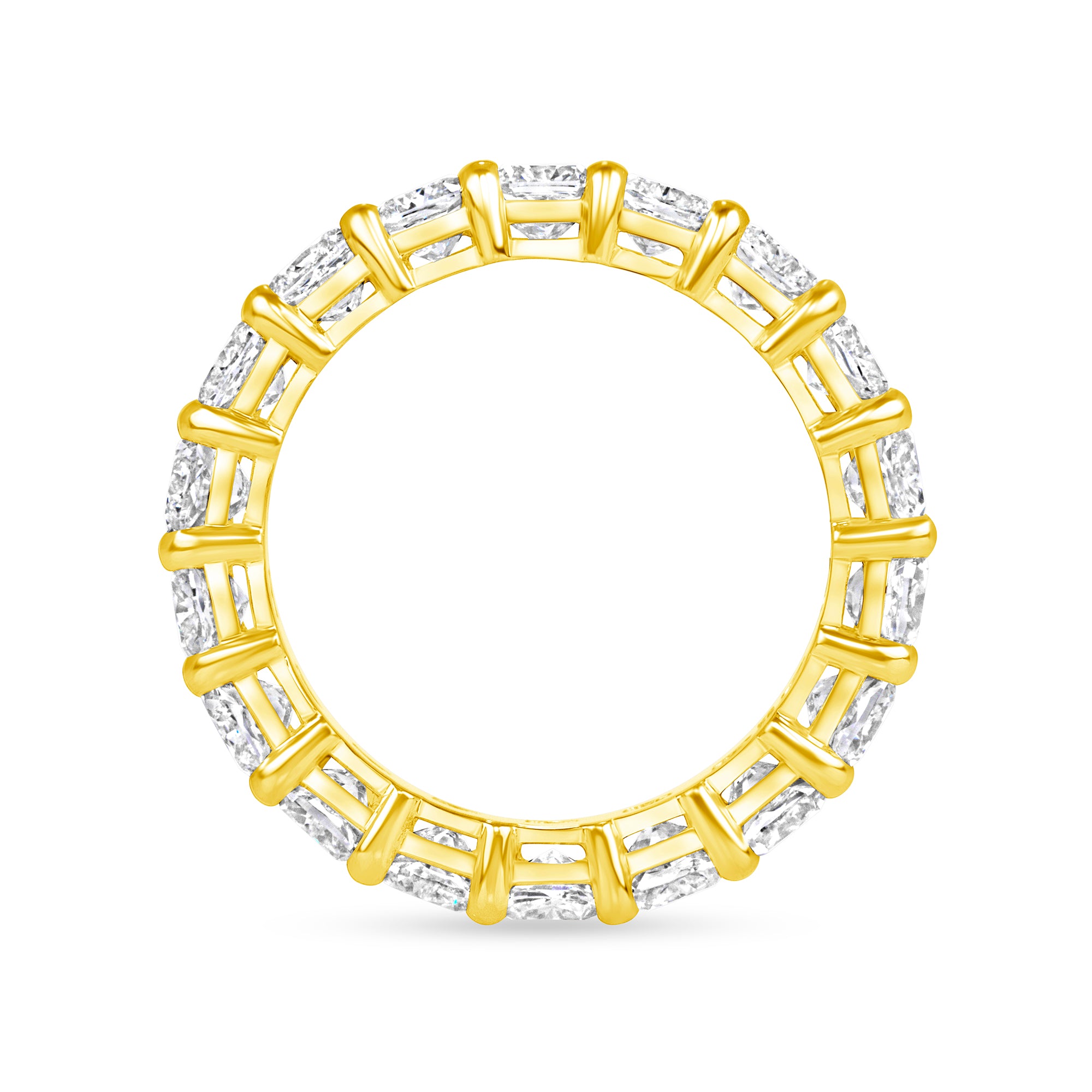 Large Round Diamond Eternity Band in 18K Yellow Gold