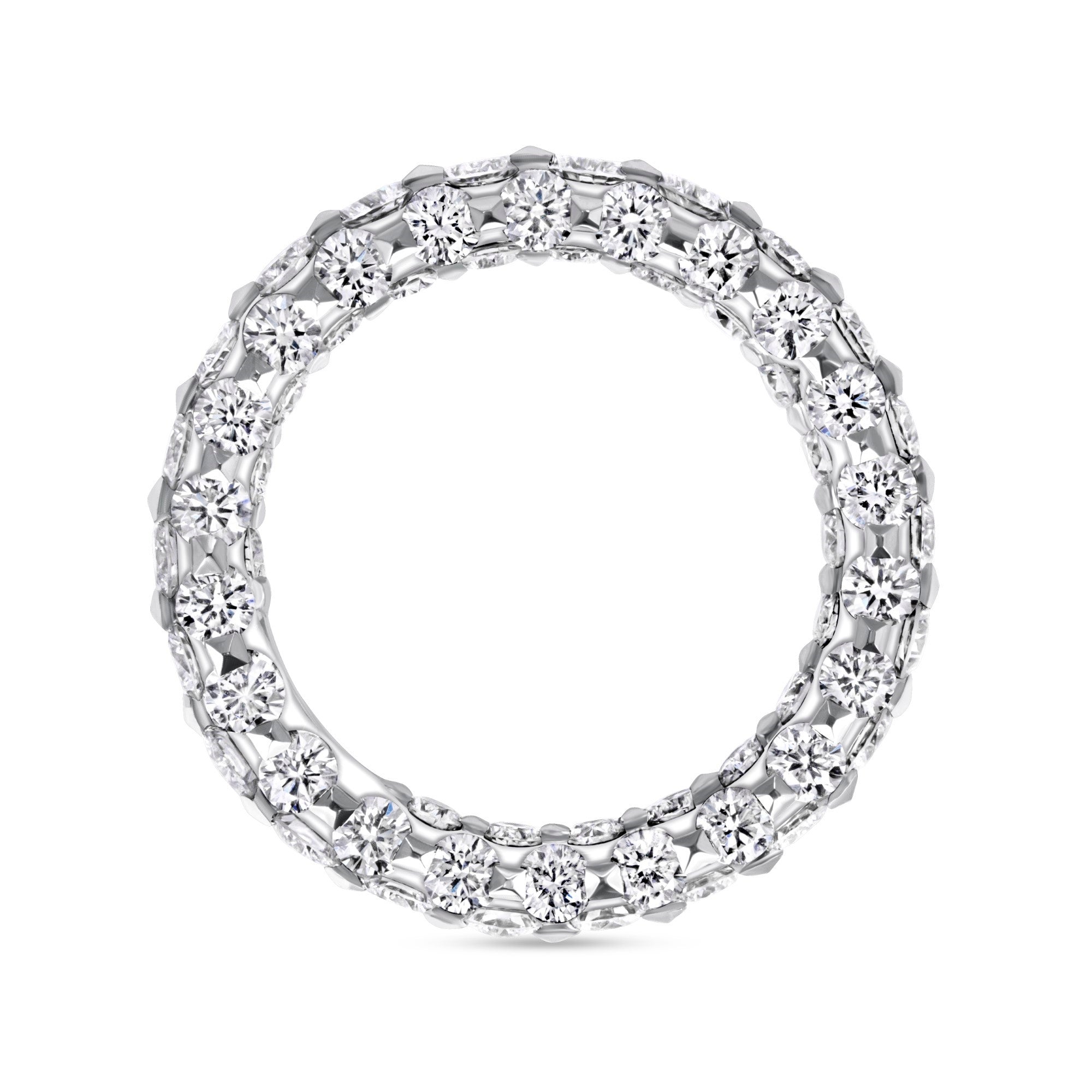 Round Diamond Eternity Band in 18K White Gold