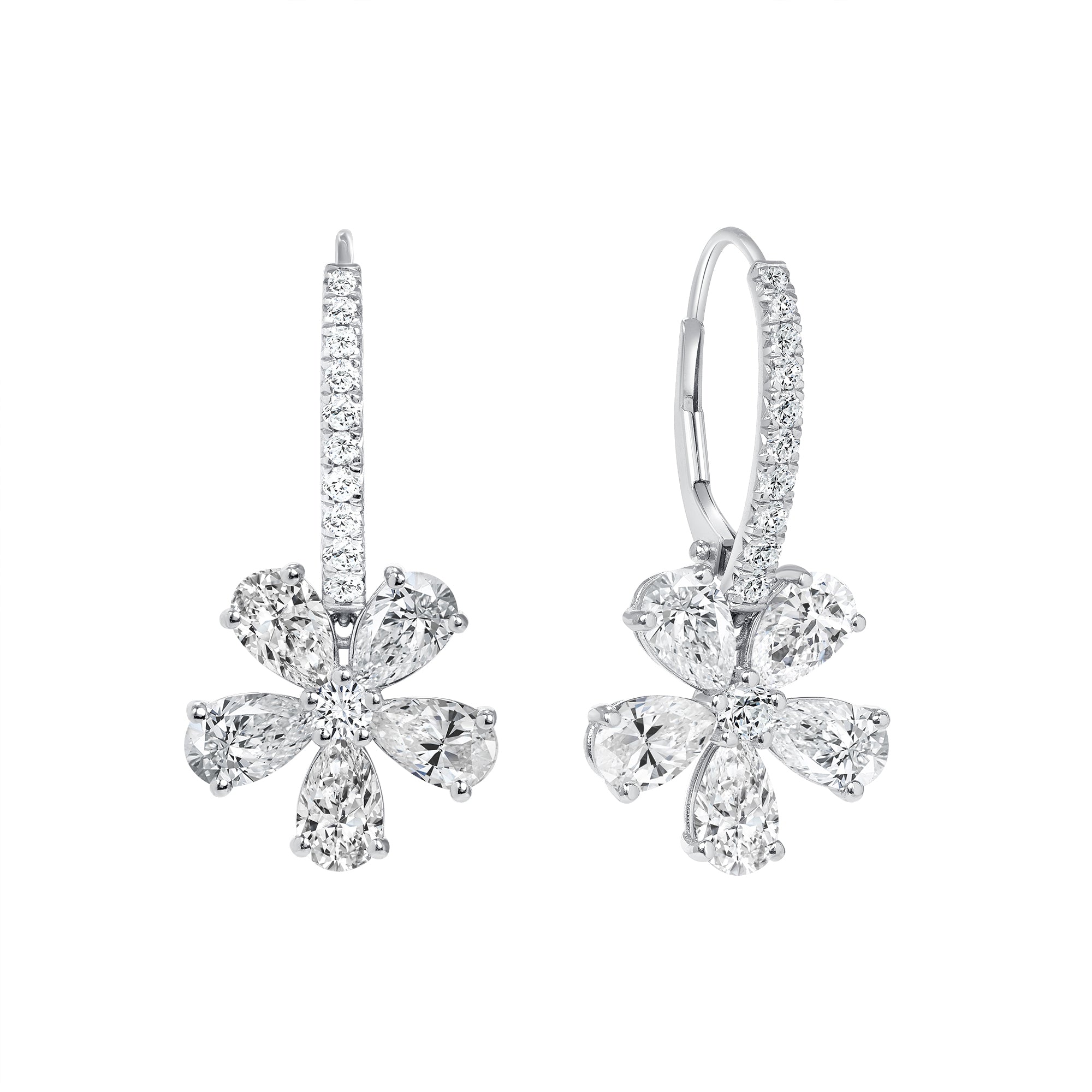 Diamond leverback 2025 dangle earrings