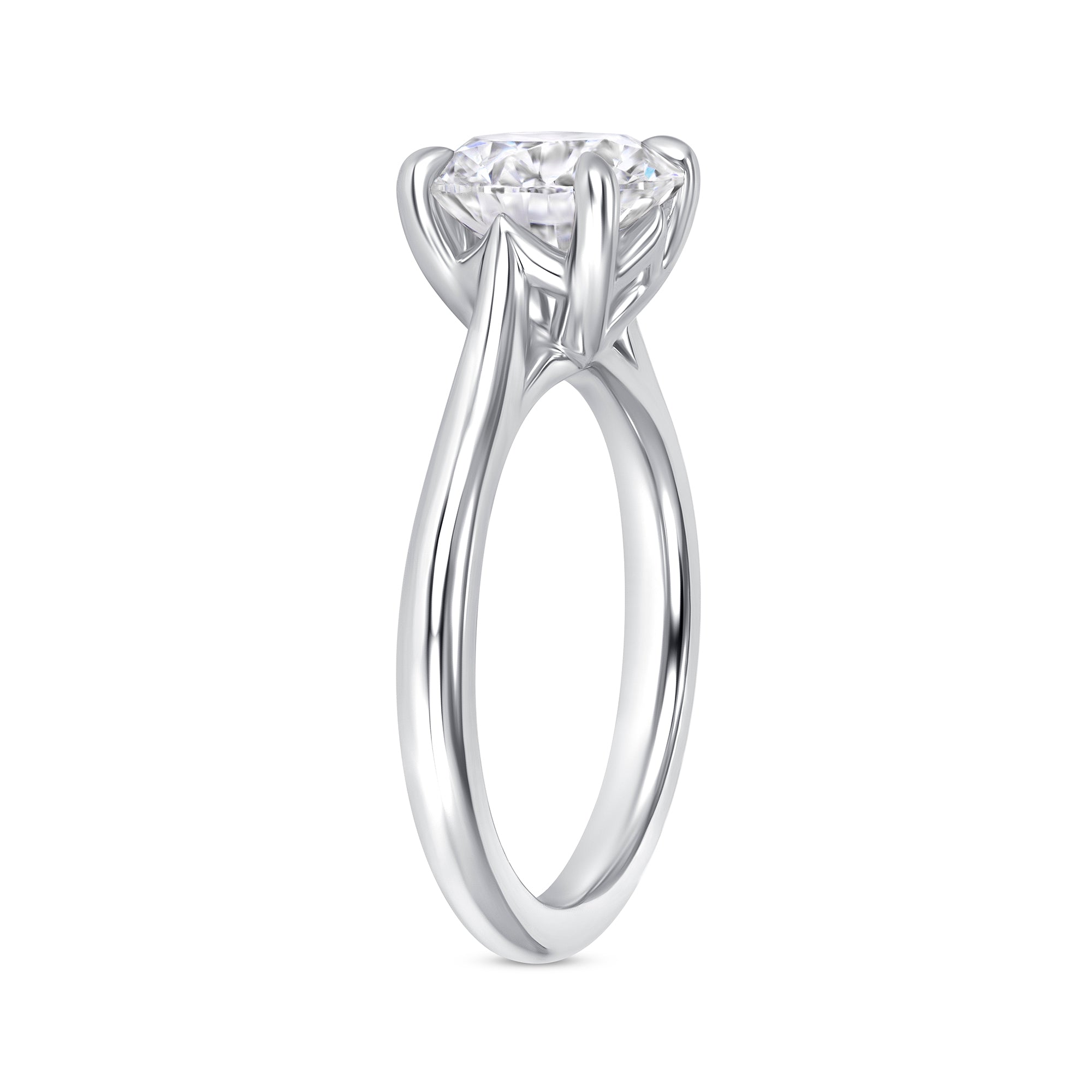 Round Brilliant Diamond Solitaire Ring in Platinum