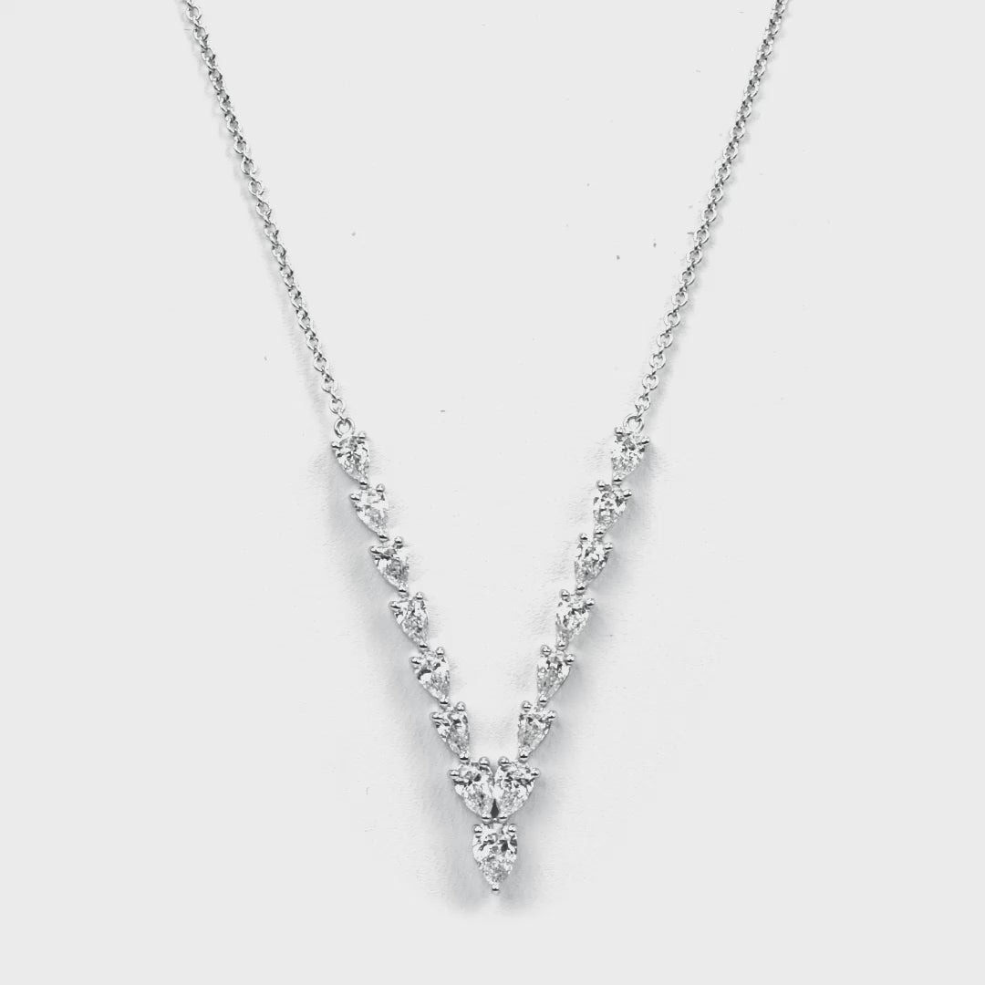Non-traditional Wedding Jewelry: The Pear Diamond Necklace